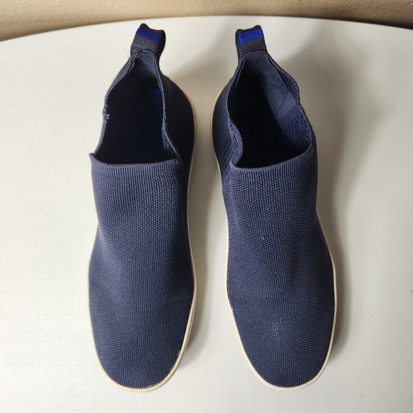 Rothys Womens Chelsea Navy Knit Recycled Textile Sneaker Booties-Size 10.5 - Picture 3 of 13